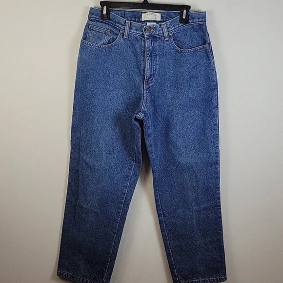 L.L. Bean Fleece Lined Relaxed Fit Womens Petite Size 12 Medium Wash Jeans‎ - Picture 1 of 2